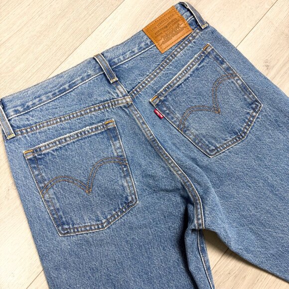 Levi’s Womens Wedgie Straight Denim Jeans Blue Size 28 - Picture 5 of 7